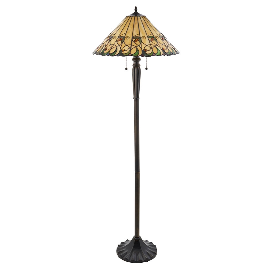 Endon 64192 - Candeeiro de pé JAMELIA 2xE27/60W/230V diâmetro 50 cm