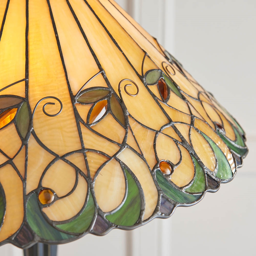 Endon 64192 - Candeeiro de pé JAMELIA 2xE27/60W/230V diâmetro 50 cm