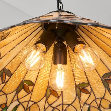 Endon 64194 - Candeeiro suspenso JAMELIA 3xE27/60W/230V diâmetro 50 cm