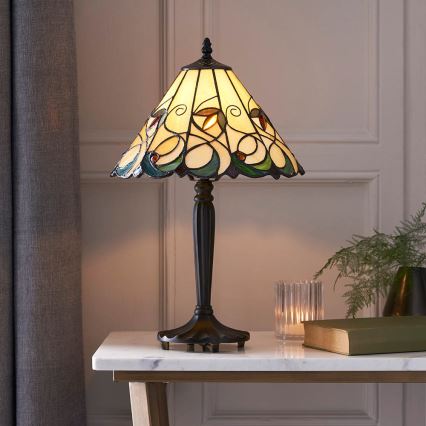 Endon 64195 - Candeeiro de mesa JAMELIA 1xE27/60W/230V Ø 31 cm