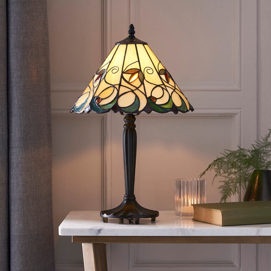 Endon 64195 - Candeeiro de mesa JAMELIA 1xE27/60W/230V Ø 31 cm