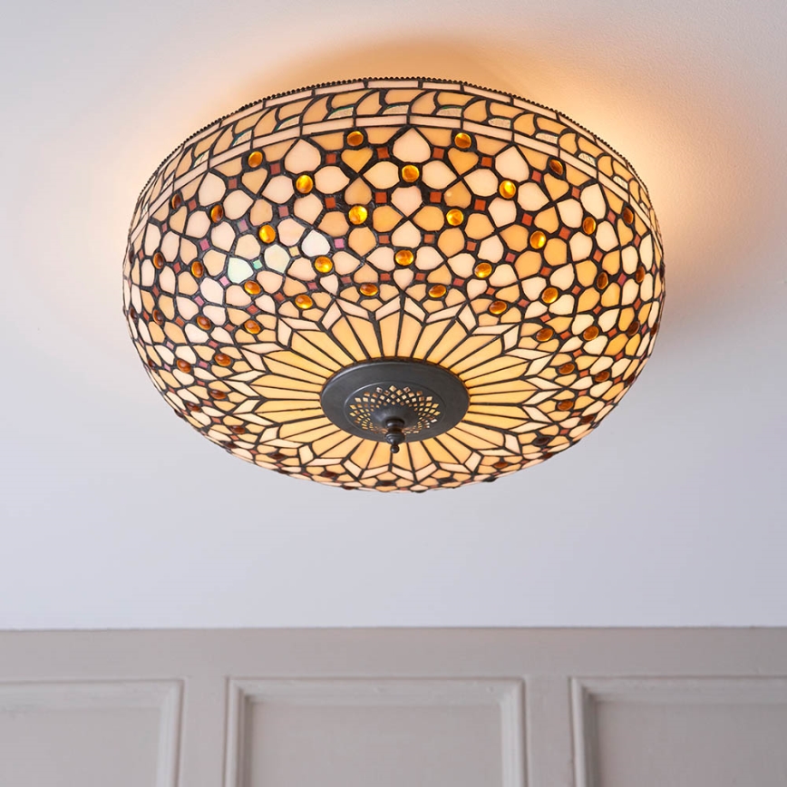 Endon 64276 - Iluminação de teto MILLE FEUX 2xE27/60W/230V diâmetro 45 cm