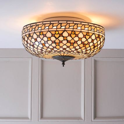 Endon 64276 - Iluminação de teto MILLE FEUX 2xE27/60W/230V diâmetro 45 cm