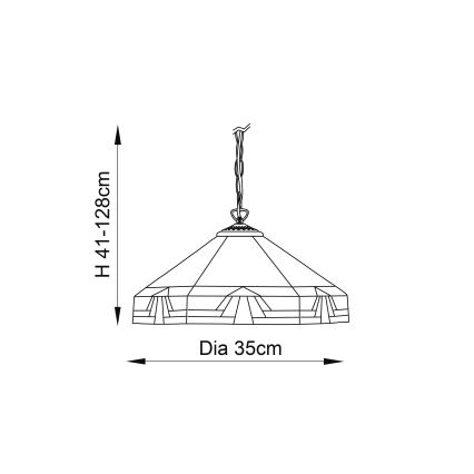 Endon 64285 - Candeeiro suspenso NEVADA 1xE27/60W/230V diâmetro 35 cm