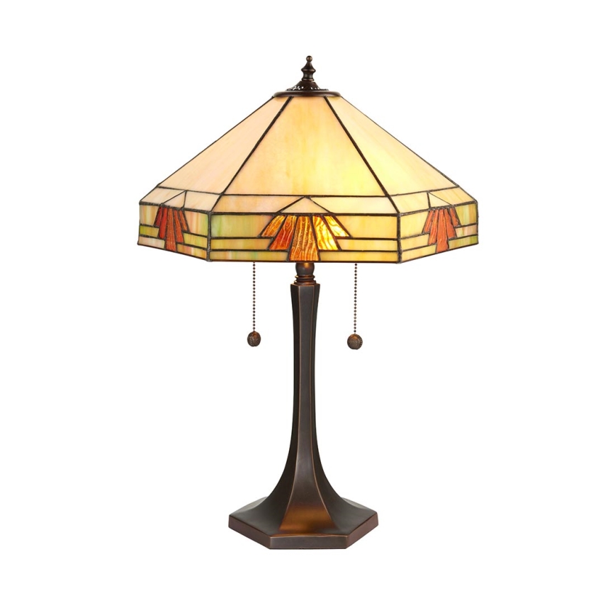 Endon 64286 - Candeeiro de mesa NEVADA 2xE27/60W/230V diâmetro 40 cm