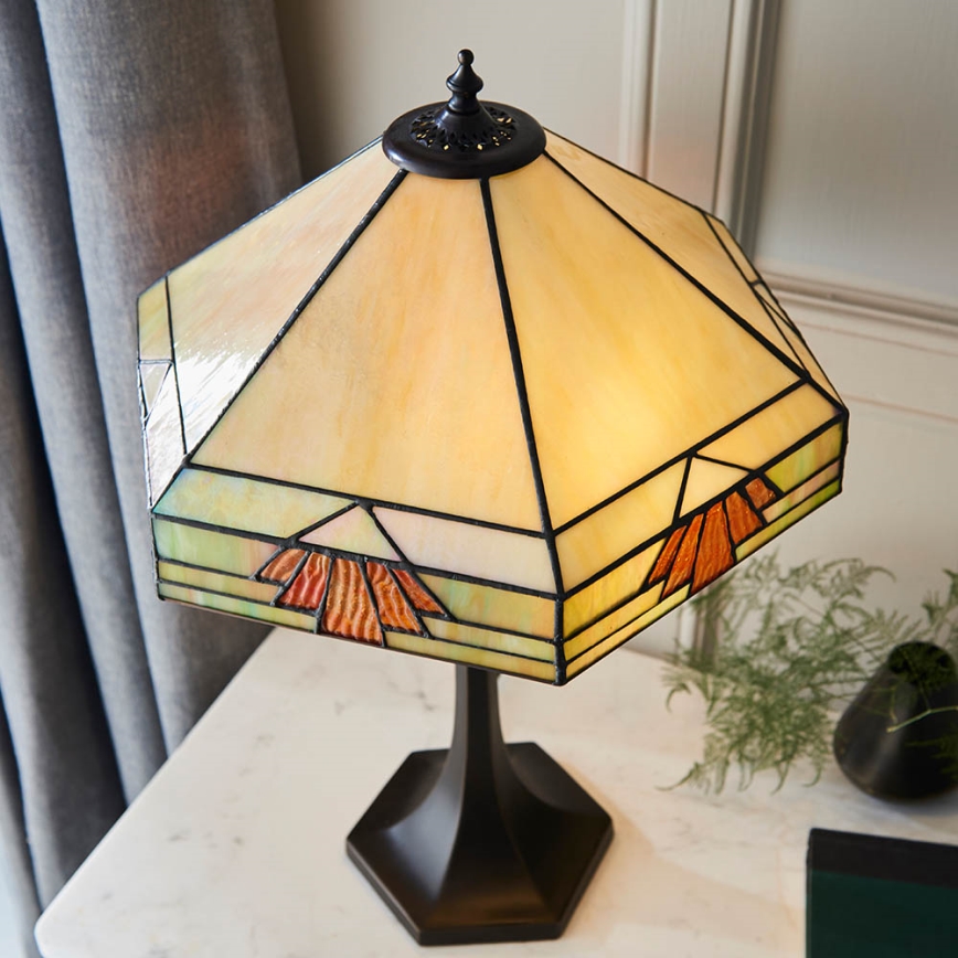 Endon 64286 - Candeeiro de mesa NEVADA 2xE27/60W/230V diâmetro 40 cm