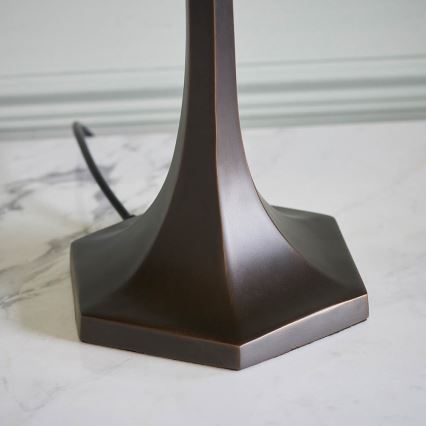 Endon 64286 - Candeeiro de mesa NEVADA 2xE27/60W/230V diâmetro 40 cm