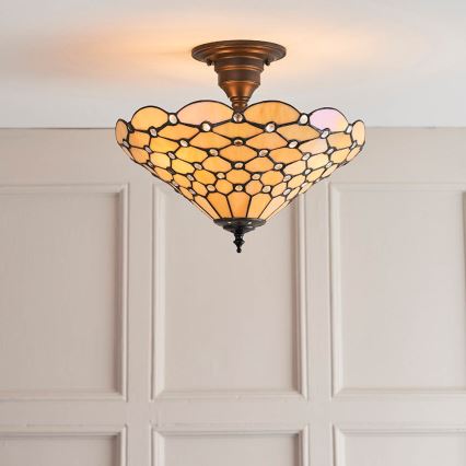 Endon 64300 - Candeeiro integrado PEARL 3xE27/60W/230V diâmetro 37 cm