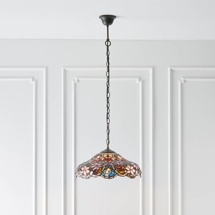 Endon 64325 - Lustre com corrente SULLIVAN 1xE27/60W/230V, diâmetro 40 cm