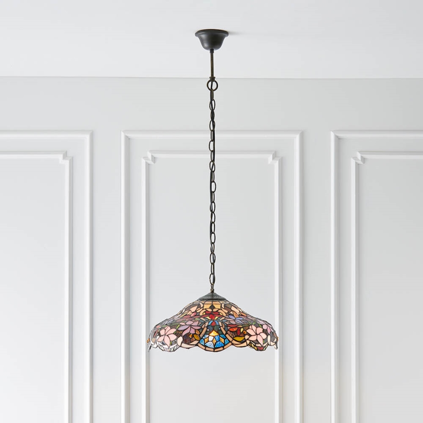 Endon 64325 - Lustre com corrente SULLIVAN 1xE27/60W/230V, diâmetro 40 cm