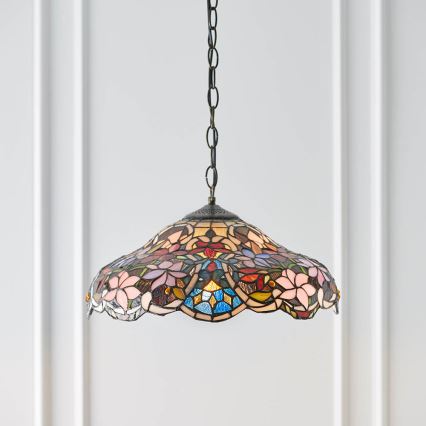 Endon 64325 - Lustre com corrente SULLIVAN 1xE27/60W/230V, diâmetro 40 cm
