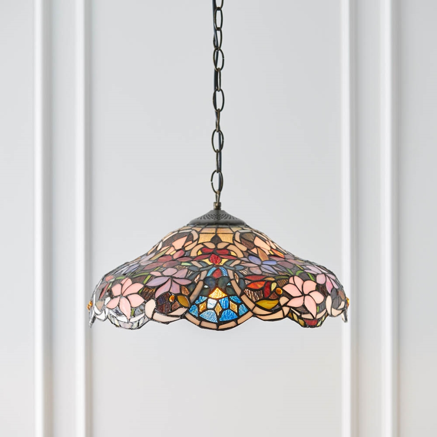 Endon 64325 - Lustre com corrente SULLIVAN 1xE27/60W/230V, diâmetro 40 cm