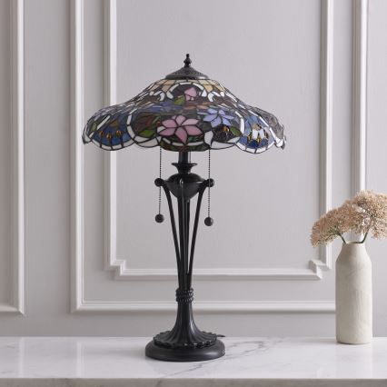 Endon 64326 - Candeeiro de mesa SULLIVAN 2xE27/60W/230V diâmetro 40 cm
