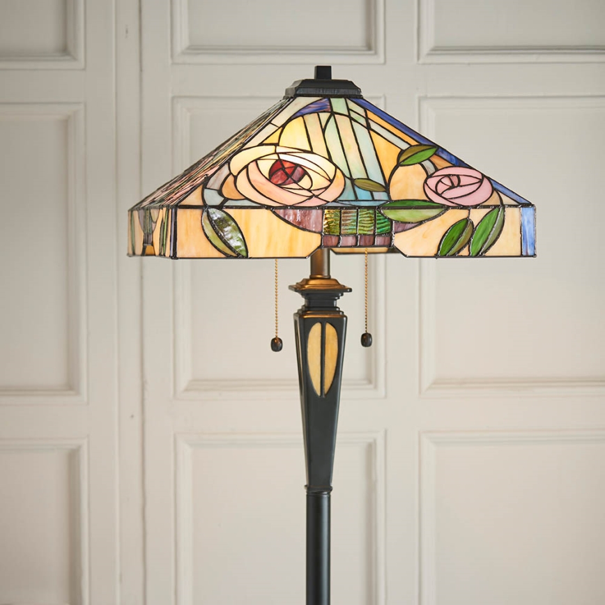 Endon 64383 - Candeeiro de pé WILLIOW 2xE27/60W/230V Ø 42,5 cm