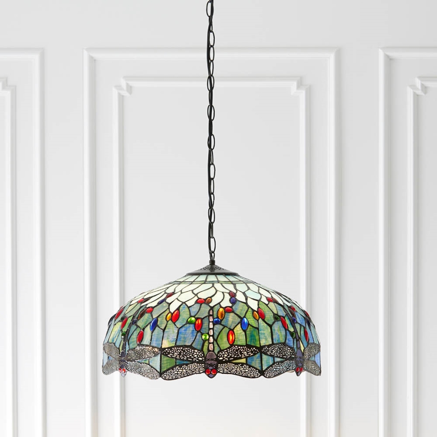 Endon 66148 - Candeeiro suspenso LIBÉLULA 3xE27/60W/230V diâmetro 50 cm