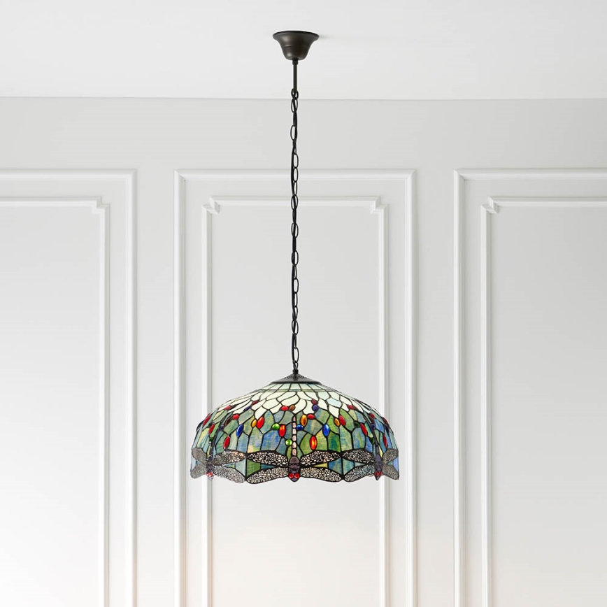 Endon 66148 - Candeeiro suspenso LIBÉLULA 3xE27/60W/230V diâmetro 50 cm