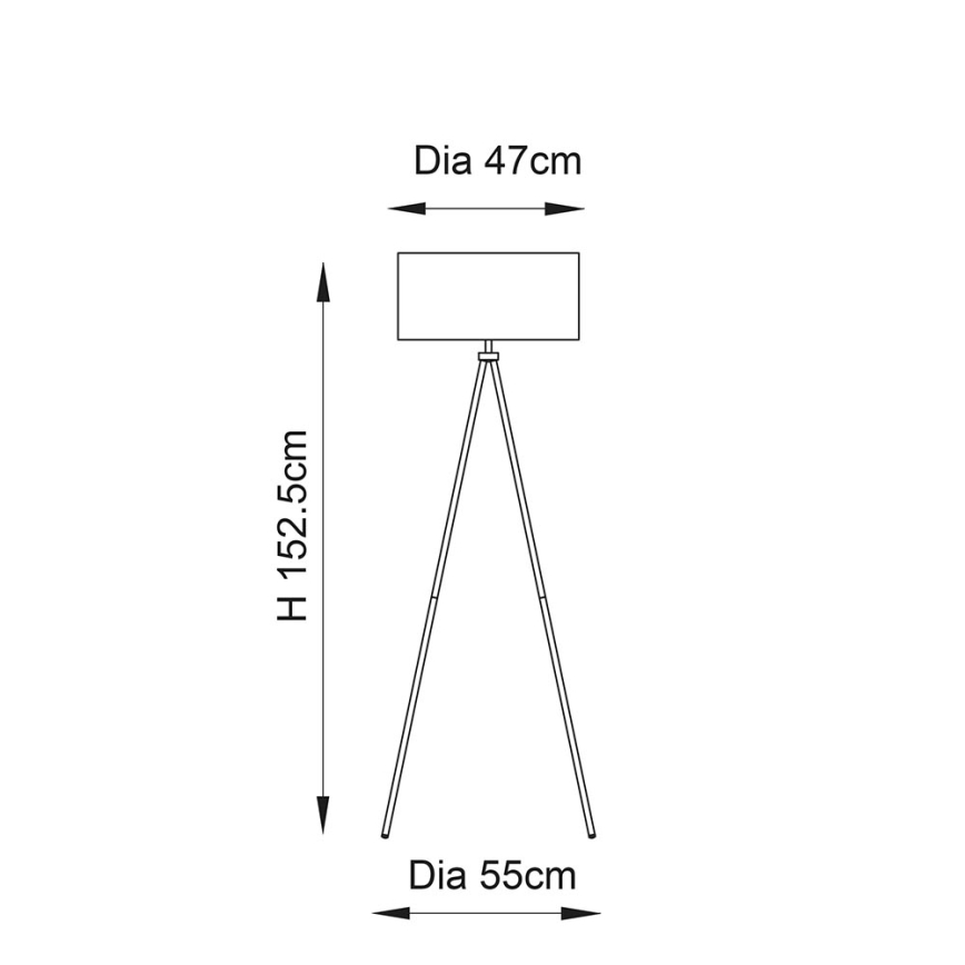 Endon 66987 - Candeeiro de pé TRI 1xE27/60W/230V bege