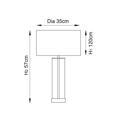 Endon 68802 - Lâmpada de mesa regulável por toque LESSINA 1xE27/10W/230V dourada/branca