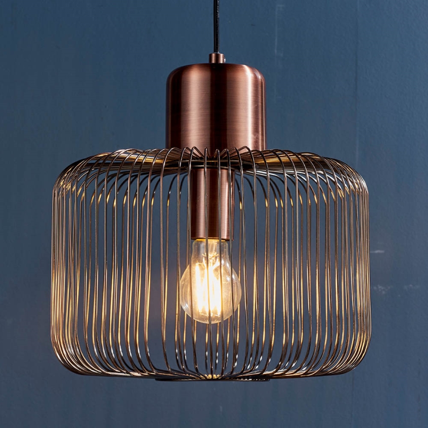 Endon 68986 - Pendente em cabo NICOLA 1xE27/40W/230V cobre