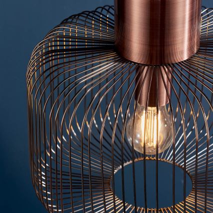 Endon 68986 - Pendente em cabo NICOLA 1xE27/40W/230V cobre