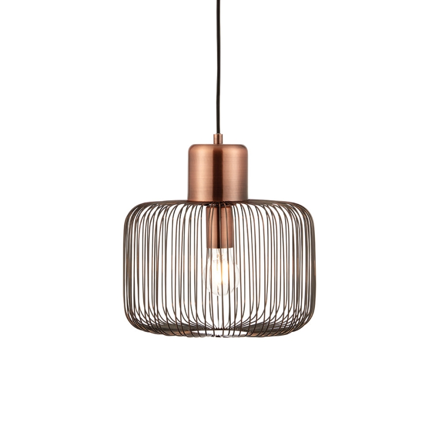 Endon 68986 - Pendente em cabo NICOLA 1xE27/40W/230V cobre