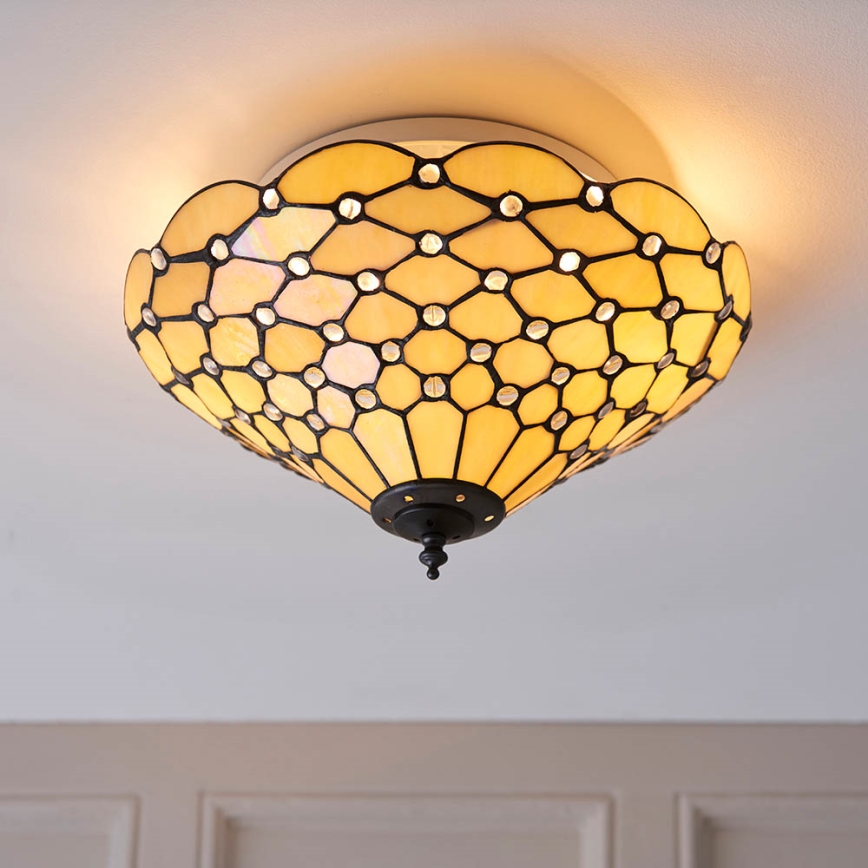 Endon 70242 - Iluminação de teto PEARL 2xE27/60W/230V diâmetro 37 cm