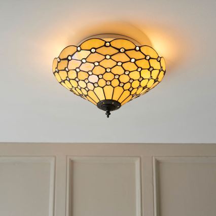 Endon 70242 - Iluminação de teto PEARL 2xE27/60W/230V diâmetro 37 cm