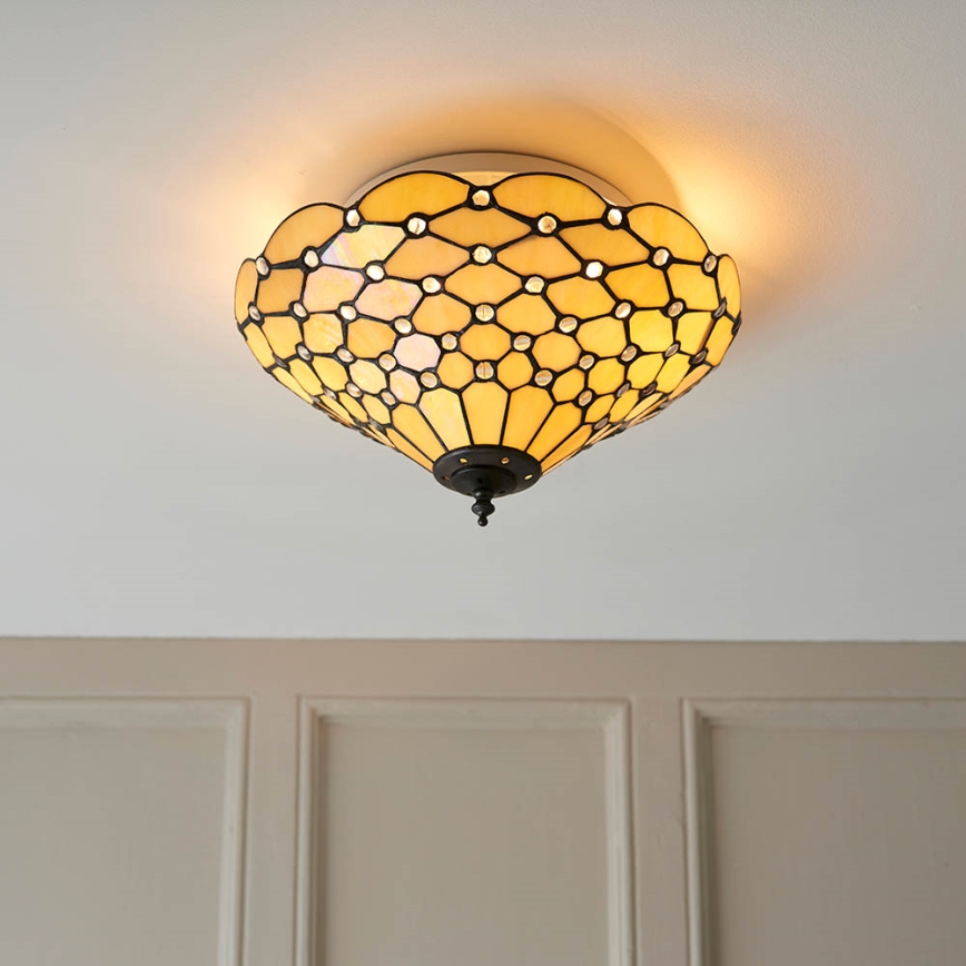 Endon 70242 - Iluminação de teto PEARL 2xE27/60W/230V diâmetro 37 cm