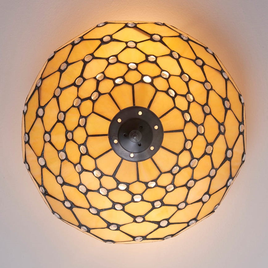 Endon 70242 - Iluminação de teto PEARL 2xE27/60W/230V diâmetro 37 cm