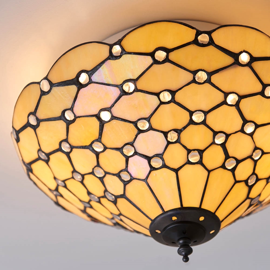 Endon 70242 - Iluminação de teto PEARL 2xE27/60W/230V diâmetro 37 cm