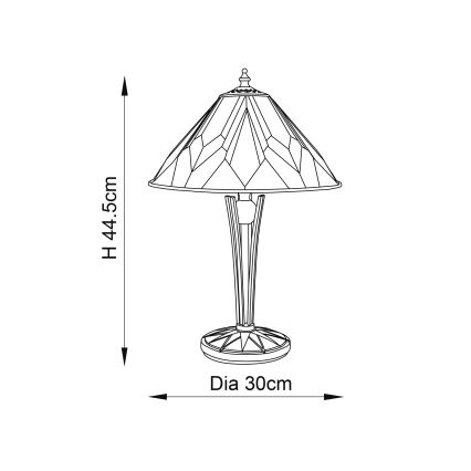 Endon 70365 - Candeeiro de mesa ASTORIA 1xE14/40W/230V diâmetro 30 cm