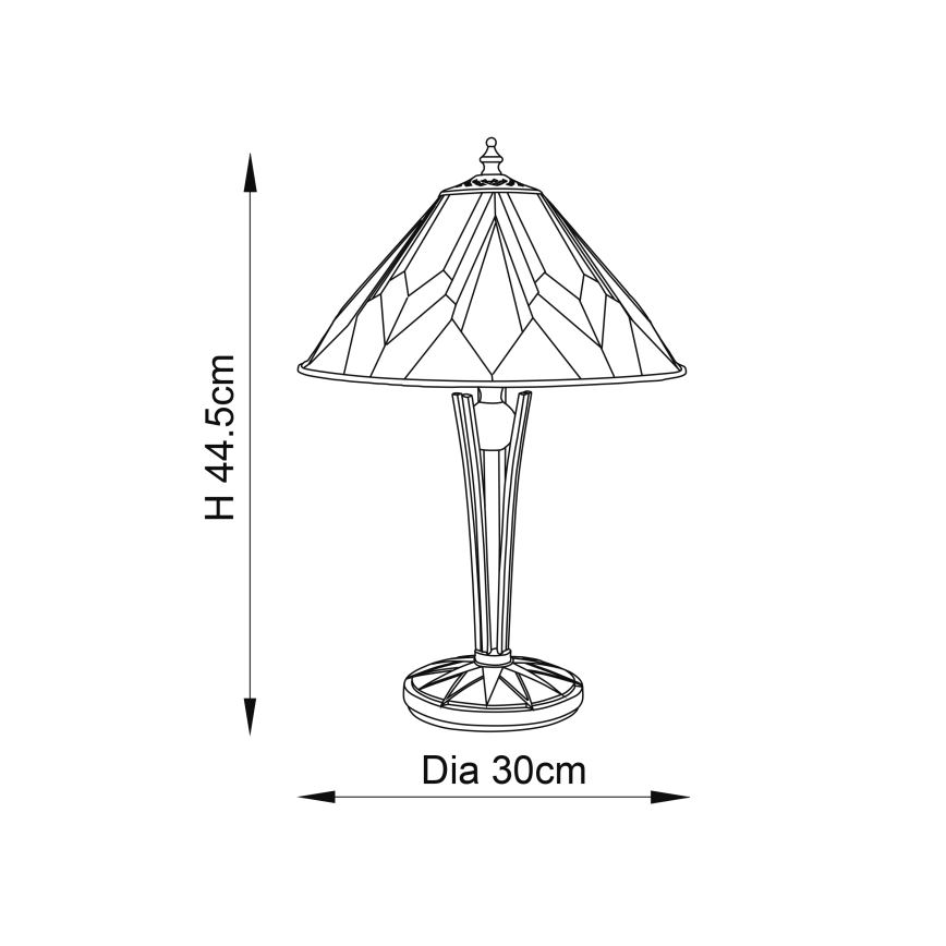 Endon 70365 - Candeeiro de mesa ASTORIA 1xE14/40W/230V diâmetro 30 cm