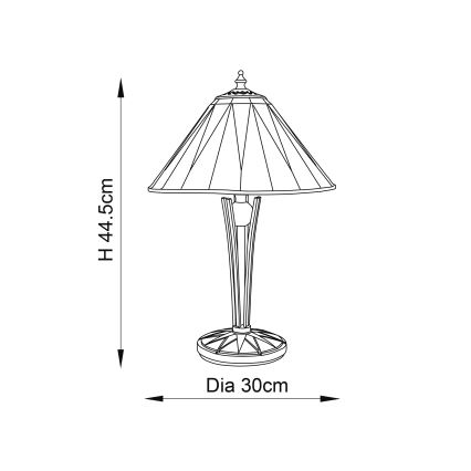 Endon 70367 - Candeeiro de mesa DARK STAR 1xE14/40W/230V diâmetro 30 cm
