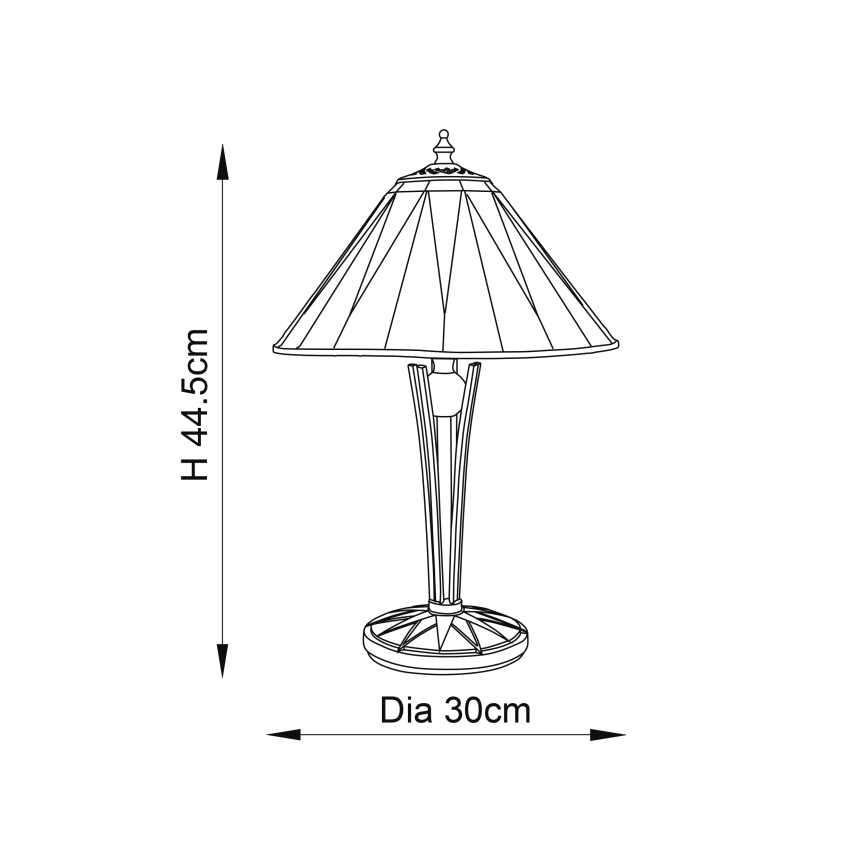 Endon 70367 - Candeeiro de mesa DARK STAR 1xE14/40W/230V diâmetro 30 cm