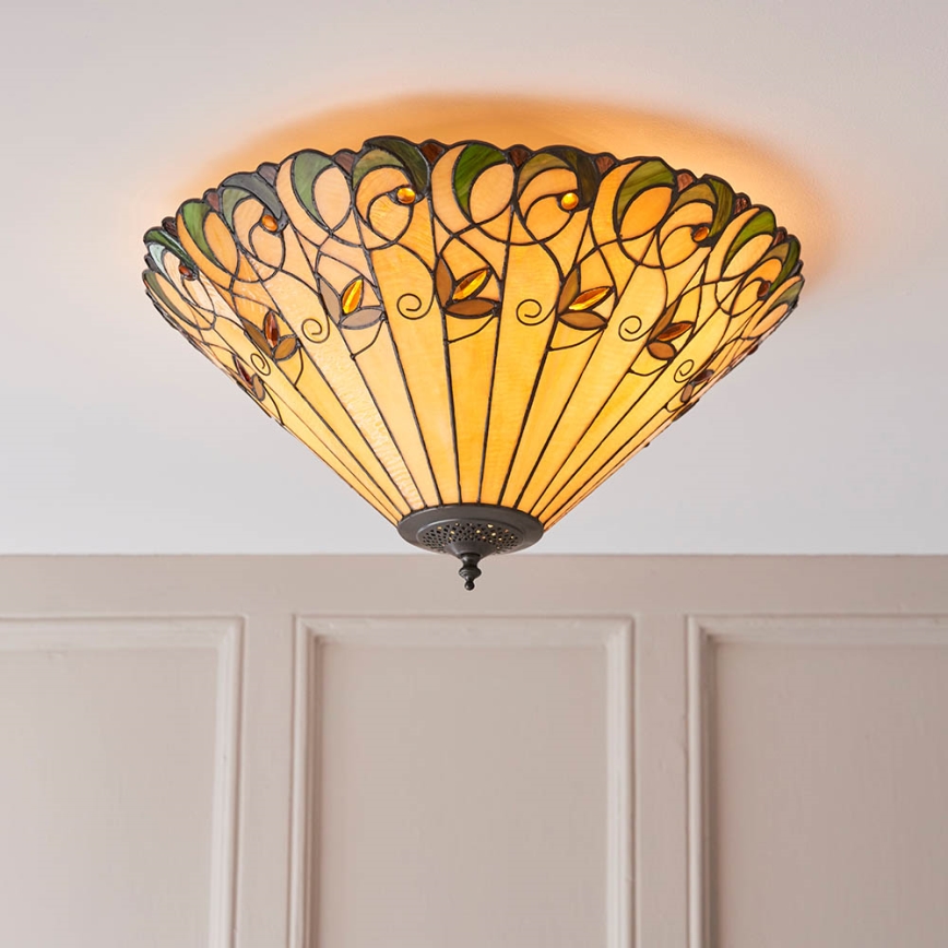 Endon 70706 - Iluminação de teto JAMELIA 2xE27/60W/230V diâmetro 50 cm