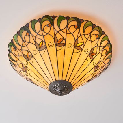 Endon 70706 - Iluminação de teto JAMELIA 2xE27/60W/230V diâmetro 50 cm