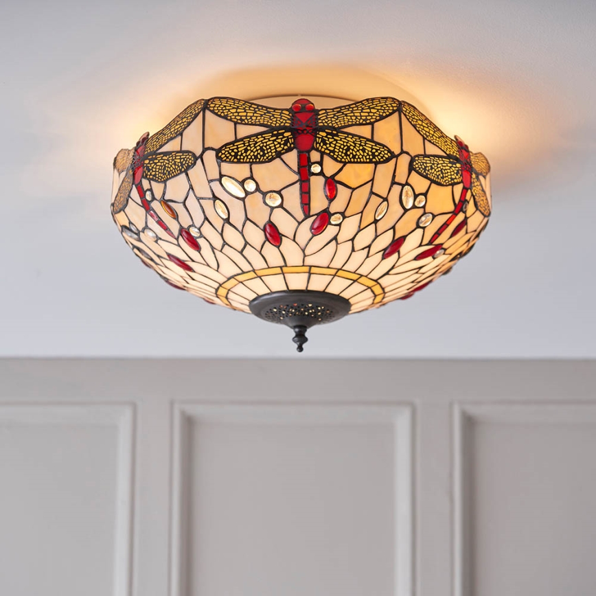 Endon 70723 - Iluminação de teto LIBÉLULA 2xE27/60W/230V diâmetro 41 cm