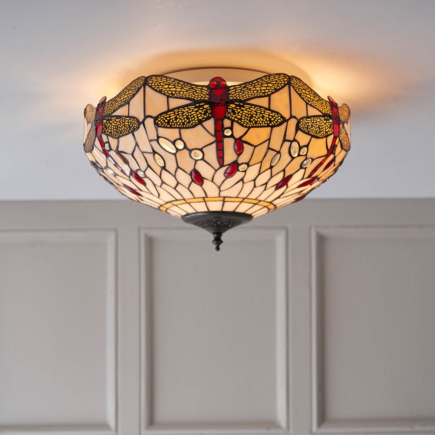 Endon 70723 - Iluminação de teto LIBÉLULA 2xE27/60W/230V diâmetro 41 cm