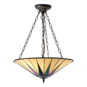 Endon 70754 - Candeeiro suspenso DARK STAR 3xE27/60W/230V diâmetro 49 cm