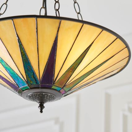 Endon 70754 - Candeeiro suspenso DARK STAR 3xE27/60W/230V diâmetro 49 cm