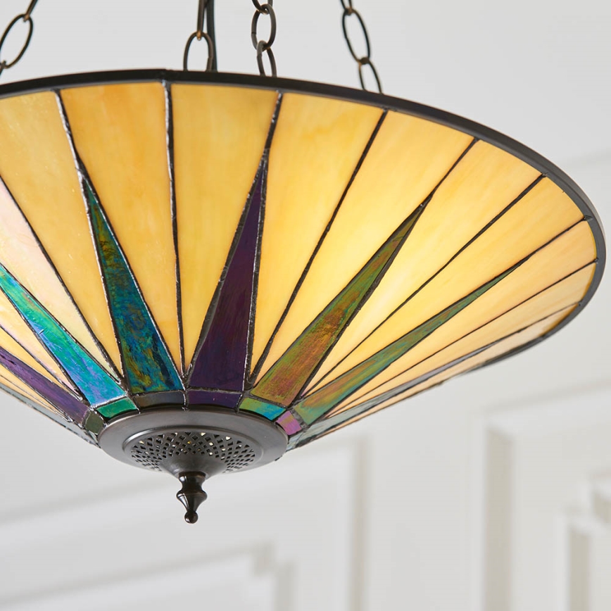 Endon 70754 - Candeeiro suspenso DARK STAR 3xE27/60W/230V diâmetro 49 cm