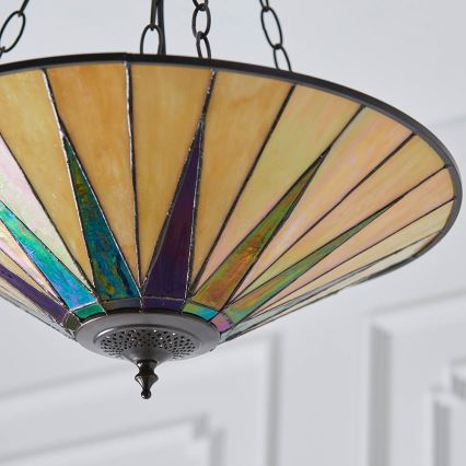 Endon 70754 - Candeeiro suspenso DARK STAR 3xE27/60W/230V diâmetro 49 cm