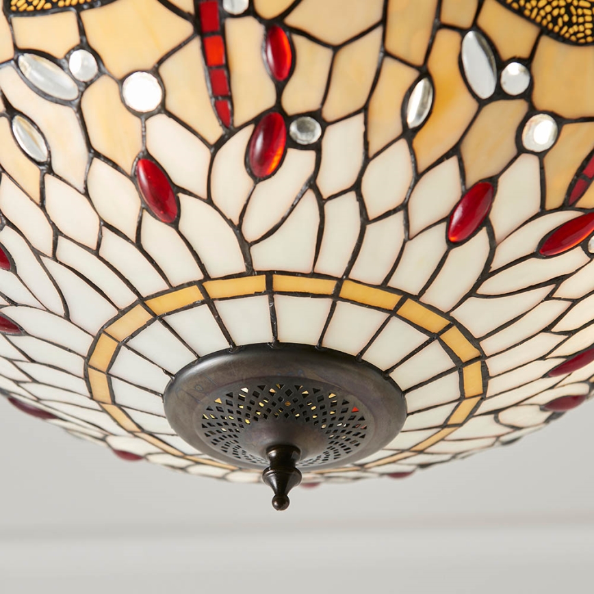 Endon 70759 - Lustre suspenso com corrente DRAGONFLY 3xE27/60W/230V, diâmetro 41 cm