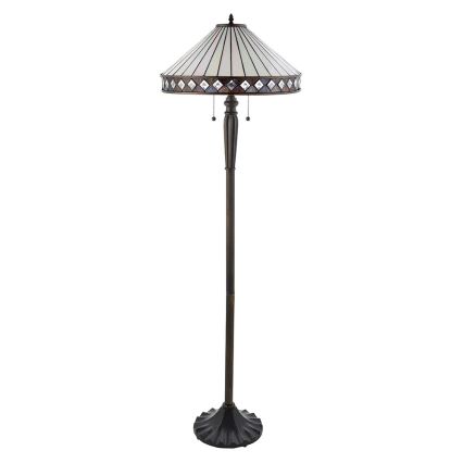 Endon 70936 - Candeeiro de pé FARGO 2xE27/60W/230V Ø 50 cm
