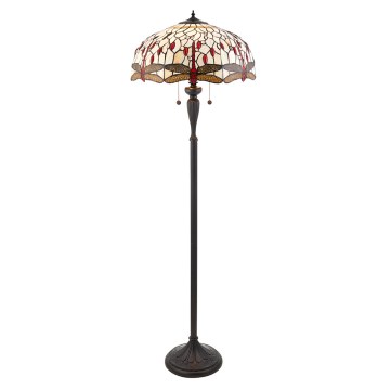 Endon 70940 - Candeeiro de pé DRAGONFLY 2xE27/60W/230V, diâmetro 50 cm