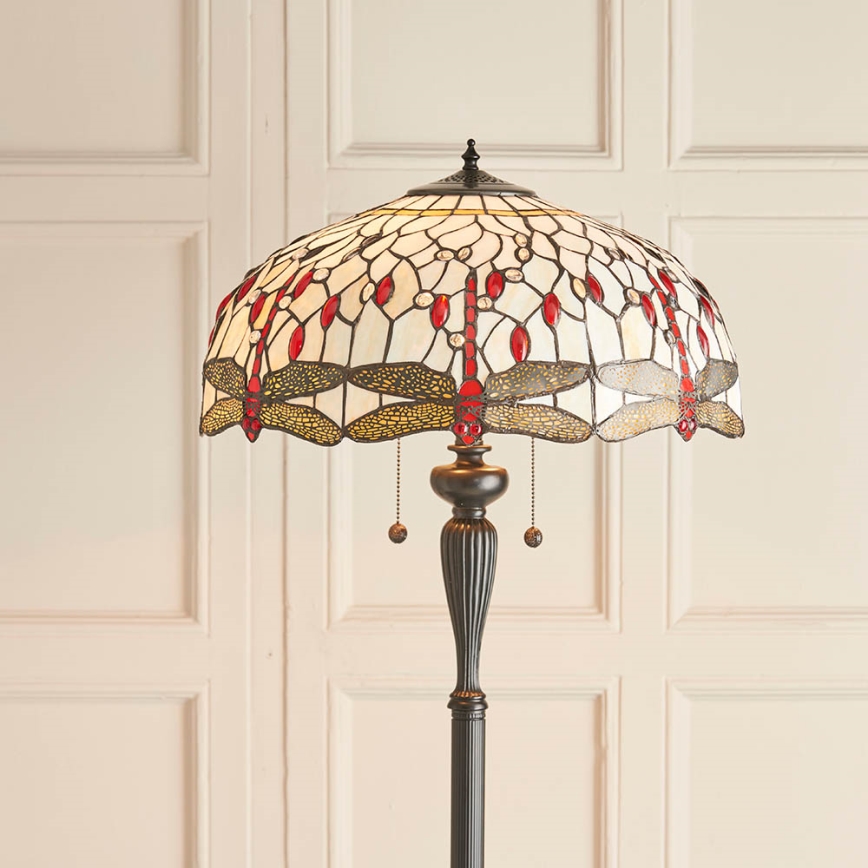 Endon 70940 - Candeeiro de pé DRAGONFLY 2xE27/60W/230V, diâmetro 50 cm