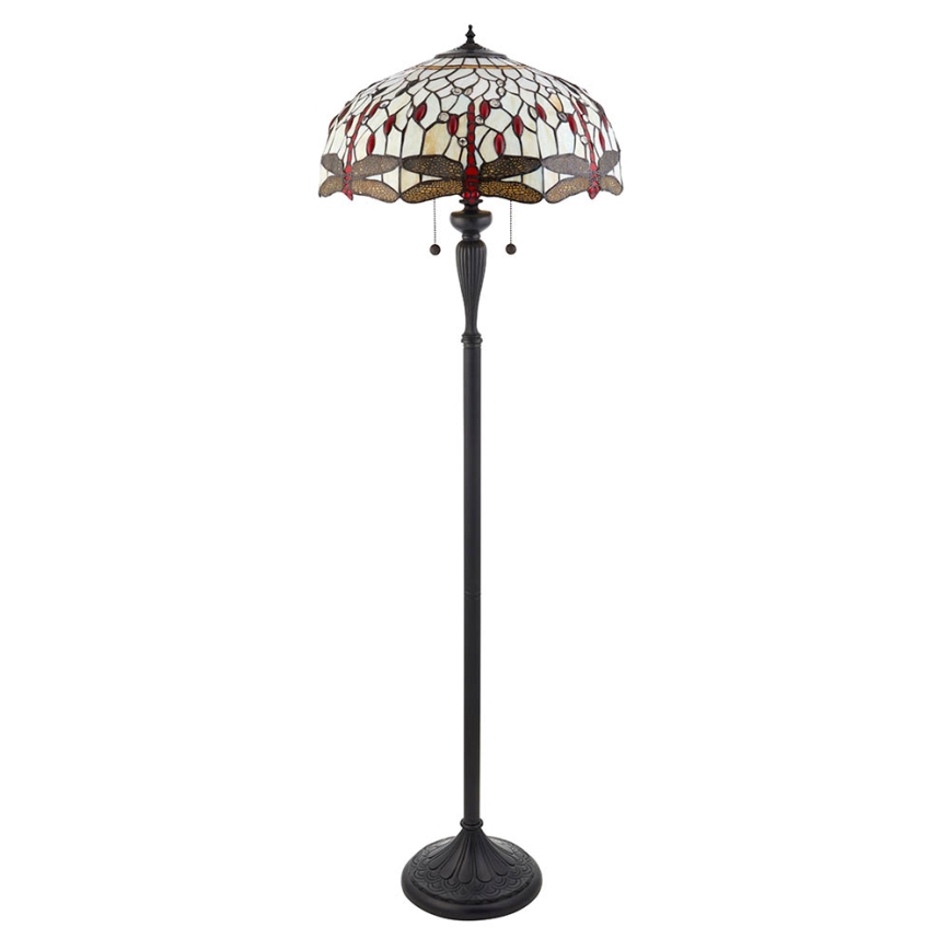 Endon 70940 - Candeeiro de pé DRAGONFLY 2xE27/60W/230V, diâmetro 50 cm