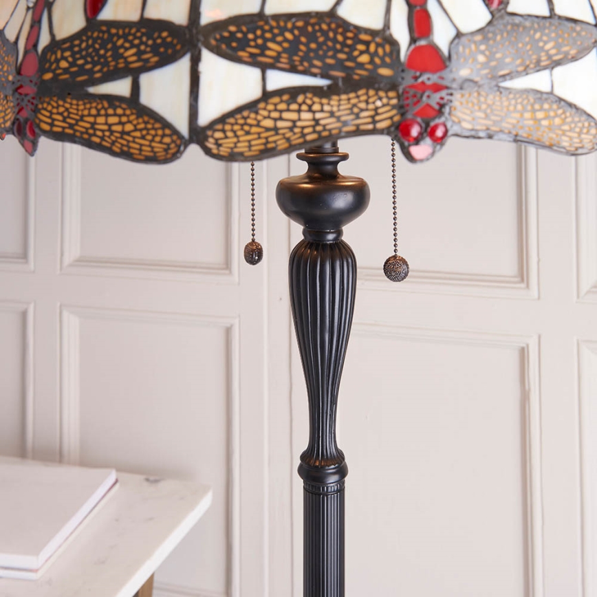 Endon 70940 - Candeeiro de pé DRAGONFLY 2xE27/60W/230V, diâmetro 50 cm