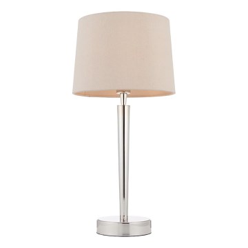 Endon 72175 - Lâmpada de mesa com porta USB SYON 1xE14/40W/230V cromo brilhante/bege