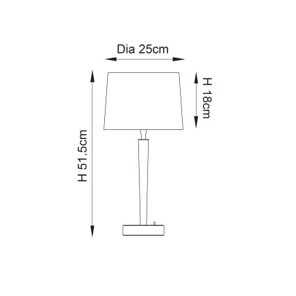 Endon 72175 - Lâmpada de mesa com porta USB SYON 1xE14/40W/230V cromo brilhante/bege